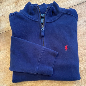 Polo by Ralph Lauren Boy’s XL (18-20) Quarter‎ Zip Navy Long Sleeve Pullover